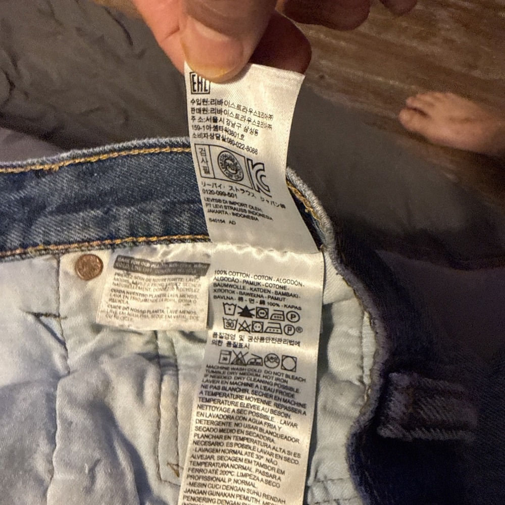 Levis 501 Jeans 36x29 Blue Regular Straight Stonewash Red Tab Denim - Picture 9 of 9